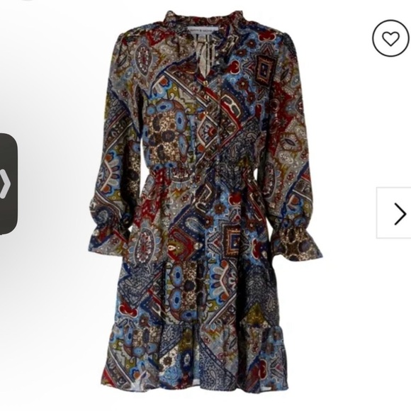 Emma & Michele Dresses & Skirts - Emma & Michelle Paisley Print Mini Dress – Size Medium